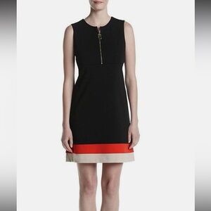 NWT Calvin Klein Black and Red Sheath Mini Dress Size 6